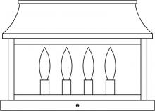 Arroyo Craftsman PRC-15CLR-S - 15" Providence column mount