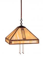 Arroyo Craftsman PSH-15WO-S - 15" prairie stem hung pendant