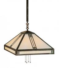 Arroyo Craftsman PSH-18WO-BK - 18" prairie stem hung pendant