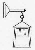 Arroyo Craftsman RB-8WO-VP - 8" raymond wall mount