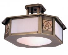 Arroyo Craftsman SCCM-15CS-BZ - 15" saint clair inverted semi-flush ceiling mount