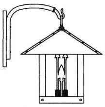 Arroyo Craftsman TRB-16ARCS-BZ - 16" timber ridge wall bracket with arrow filigree