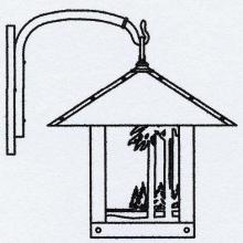 Arroyo Craftsman TRB-16DRCR-BZ - 16" timber ridge wall bracket with deer filigree