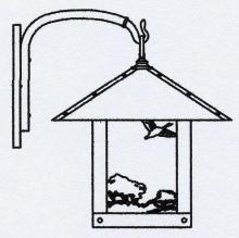 Arroyo Craftsman TRB-16GSOF-P - 16" timber ridge wall bracket with goose filigree