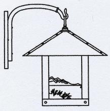 Arroyo Craftsman TRB-16TRF-MB - 16" timber ridge wall bracket with trout filigree