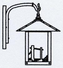 Arroyo Craftsman TRB-9HSF-BK - 9" timber ridge wall bracket with horse filigree