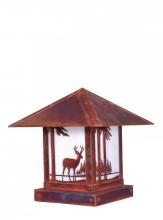 Arroyo Craftsman TRC-12DRCS-BZ - 12" timber ridge column mount with deer filigree