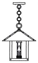 Arroyo Craftsman TRH-12ARWO-P - 12" timber ridge pendant with arrow filigree