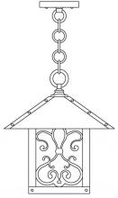 Arroyo Craftsman TRH-12ASGW-BZ - 12" timber ridge pendant with ashbury  filigree