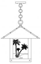 Arroyo Craftsman TRH-16PTF-MB - 16" timber ridge pendant with palm tree  filigree