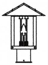 Arroyo Craftsman TRP-9AROF-BZ - 9" timber ridge post mount with arrow filigree