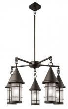 Arroyo Craftsman VCH-7/5RM-BZ - 7" valencia 5 light chandelier