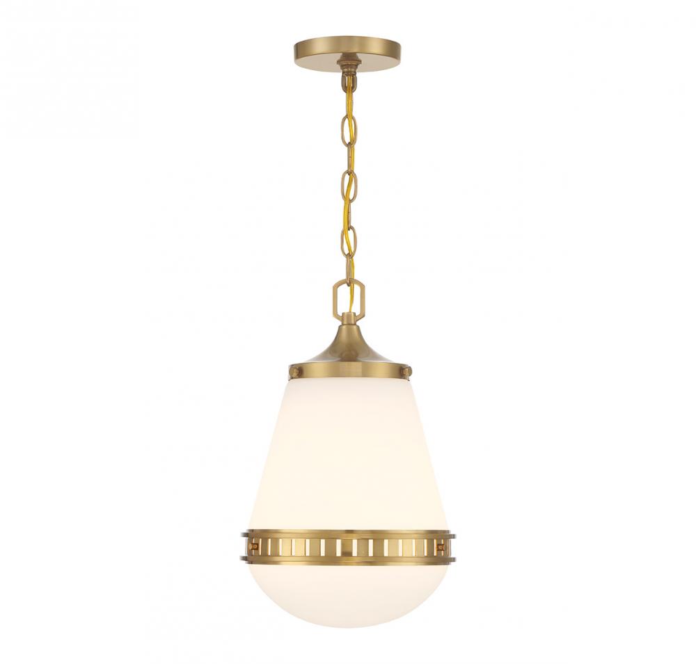 Endura 1-Light Pendant in Warm Brass