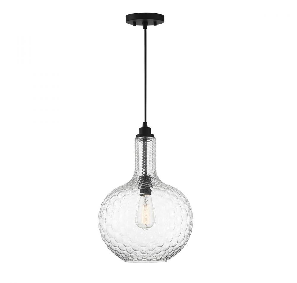 Kantor 1-Light Pendant in Matte Black