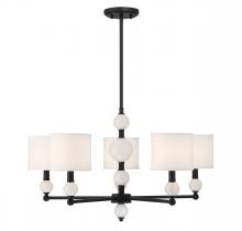 Lighting One US V6-L1-9722-5-89 - Cardiff 5-Light Chandelier in Matte Black