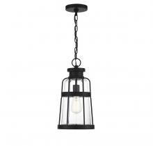 Lighting One US V6-L5-2943-BK - Quinton 1-Light Outdoor Hanging Lantern in Matte Black