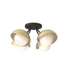 Hubbardton Forge 121375-SKT-10-86-GG0711 - Brooklyn 4-Light Single Shade Semi-Flush