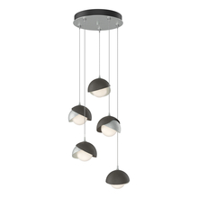 Hubbardton Forge 131125-SKT-STND-82-07-GG0711 - Brooklyn 5-Light Double Shade Pendant