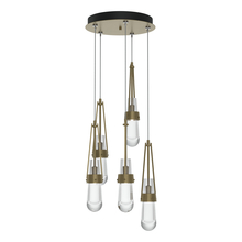 Hubbardton Forge 131127-SKT-STND-84-ZM0434 - Link 5-Light Clear Glass Pendant