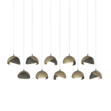 Hubbardton Forge 131205-SKT-LONG-84-20-GG0711 - Brooklyn 10-Light Double Shade Pendant