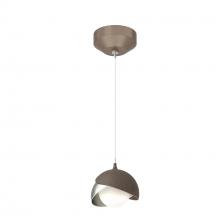 Hubbardton Forge 161183-SKT-STND-05-85-GG0711 - Brooklyn Double Shade Low Voltage Mini Pendant