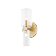 Mitzi by Hudson Valley Lighting H384301-AGB - 2 LIGHT WALL SCONCE