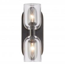 Alora Lighting WV338902UBCC - Lucian 11-in Clear Crystal/Urban Bronze 2 Lights Wall/Vanity