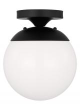 Visual Comfort & Co. Studio Collection 7518EN3-112 - Leo - Hanging Globe 1-Light LED Wall / Ceiling Semi-flush Mount in Midnight Black Finish