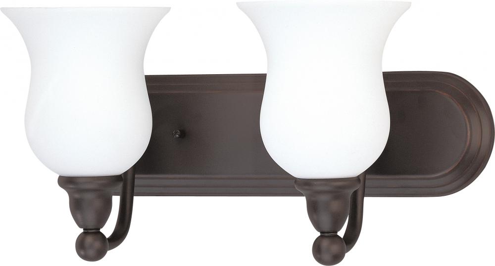 Glenwood; 2 Light; Vanity with Satin White Glass