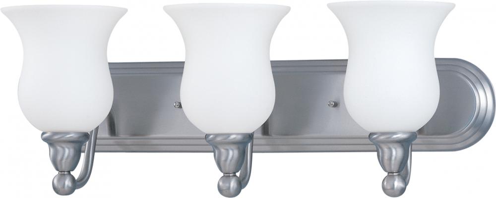 Glenwood ES; 3 Light; Vanity with Satin White Glass; Lamps Included