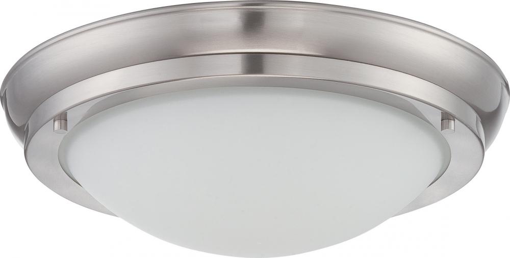 Poke - Medium LED Flush Fixture with Satin White Glass