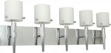 Nuvo 60/1075 - Jet - 5 Light - Halogen Wall - Vanity with Satin White Glass -Lamps Included