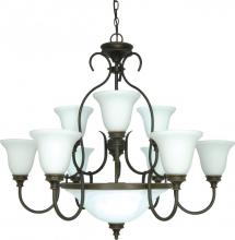 Nuvo 60/1111 - Bistro; 12 Light; 34 in.; Chandelier with Satin Opal White Glass