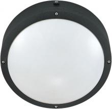 Nuvo 60/2541 - 2-Light Round Wall/Ceiling Light with Photocell in Matte Black Finish and (2) 13W GU24 Bulbs