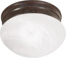 Nuvo 60/2632 - 1-Light Small Flush Mount Ceiling Light in Old Bronze Finish with Alabaster Mushroom Glass and (1)