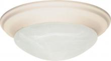 Nuvo 60/286 - 1-Light Small Dome Twist & Lock Flush Mount Ceiling Light in Textured White Finish with Alabaster