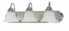 Nuvo 60/317 - Ballerina - 3 Light 24" Vanity with Alabaster Glass - Polished Chrome Finish