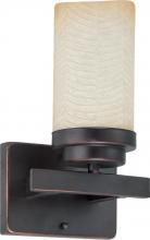 Nuvo 60/3841 - Lucern ES - 1 Light Vanity w/ Saddle Stone Glass - (1) 13w GU24 Lamp Included