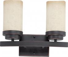 Nuvo 60/3842 - Lucern ES - 2 Light Vanity w/ Saddle Stone Glass - (2) 13w GU24 Lamps Included