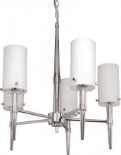 Nuvo 60/3865 - Jet ES - 5 Light 12 " Chandelier w/ Satin White Glass - (5) 13w GU24 Lamps Included