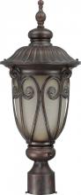 Nuvo 60/3929 - 1-Light Medium Outdoor Wall Lantern with Photocell in Burlwood Finish with Frosted Wheat Glass and