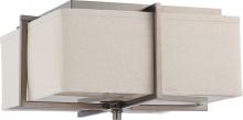 Nuvo 60/4068 - Logas ES - 2 Light Square Flush w/ Khaki Fabric Shade - (2) 13w GU24 Lamps Included