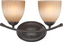 Nuvo 60/4222 - Carousel - 2 Light Vanity Fixture w/ Auburn Beige Glass