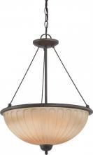 Nuvo 60/4227 - Carousel - 3 Light Pendant w/ Auburn Beige Glass