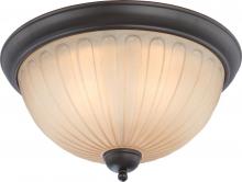 Nuvo 60/4233 - Carousel - 3 Light Flush Dome Fixture w/ Auburn Beige Glass