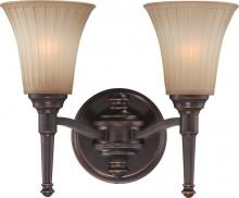 Nuvo 60/4242 - 2-Light Vanity Light Fixture in Georgetown Bronze Finish with Sienna Glass