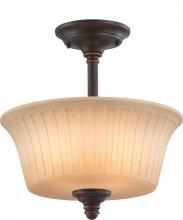 Nuvo 60/4248 - 2-Light Semi Flush Light Fixture in Georgetown Bronze Finish with Sienna Glass