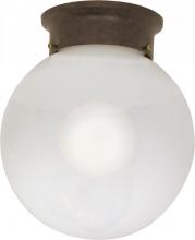 Nuvo 60/433 - 1-Light 6" Flush Mount Globe Ceiling Light in Old Bronze Finish with White Glass and (1) 13W