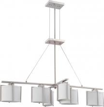 Nuvo 60/4351 - Portia ES - 6 Light Island Pendant w/ Slate Gray Fabric Shades - (6) 13w GU24 Lamps Incl.