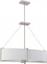 Nuvo 60/4467 - Portia - 6 Light Oval Pendant w/ Slate Gray Fabric Shade